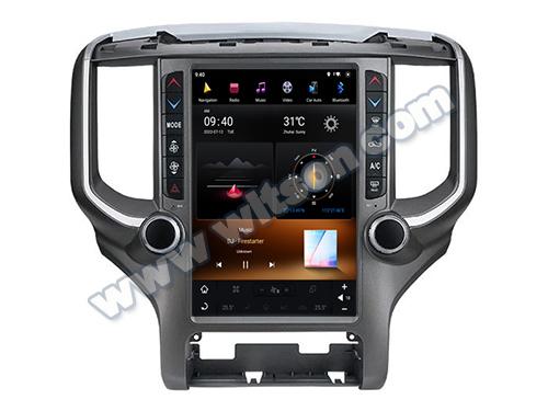 Pantalla vertical Tesla Android de 12.1 para Dodge Ram 1500 2500 3500 2018-2020, sistema multimedia estéreo para coche con GPS y reproductor Carplay
