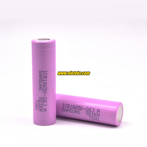 Original Samsung sdi 18650 Samsung 26JM Samsung ICR18650-26JM 3.7V 18650 2600mAh rechargeable cells for battery packs