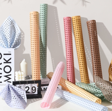 Ventana Oeste hueca Papel Fenghua de bambú Arreglo de flores Papel de embalaje de flores