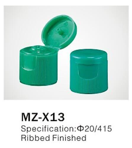 Φ20/415 PP/PET round flip top cap for cosmetic plastic bottle closure,ribbed finished