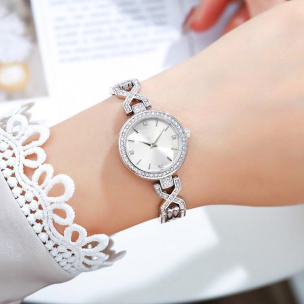 OEM Genuine Diamond Quartz Watch , 200mm Stainless Steel Diamond Watch