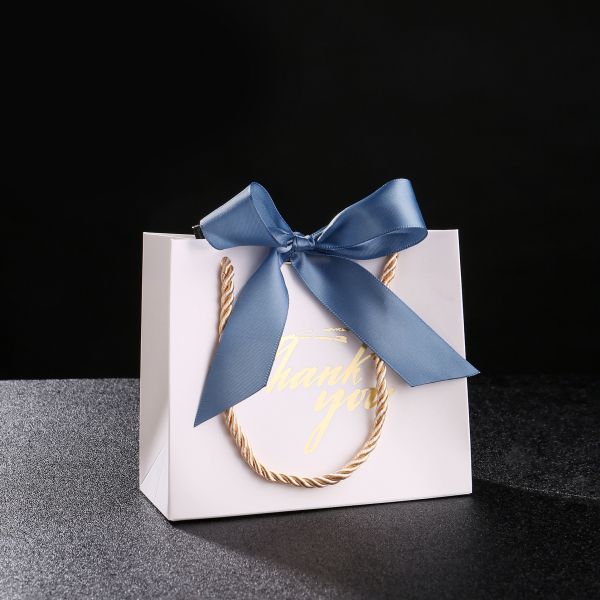 Custom White Cardboard Kraft Paper Candy Gift Boxes  Wedding Favor Boxes With Gold Foil Stamping