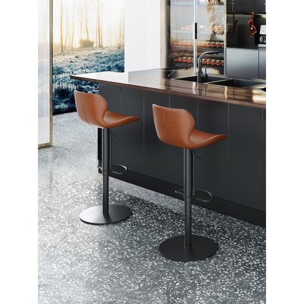 Hotel Restaurant Lift Swivel Bar Stool Light Luxury Home Bar Club Chairs