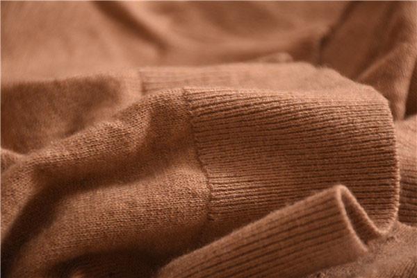 Soft Touch Long Caramel Knit Jumper High Neck Woolen Sweater For Ladies