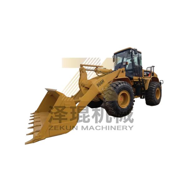中古の Cat 966H 6トンのホイールローダー