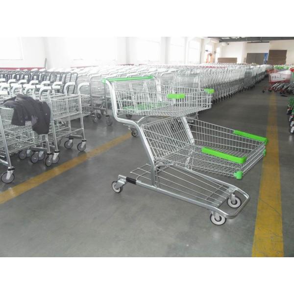 Large Capacity Grocery Shopping Trolleys With Four Wheel / Baby Seat 120L