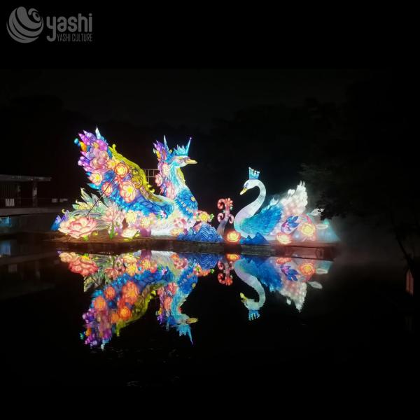 New Year Celebrations Outdoor Swan Lantern Traditional 400CM