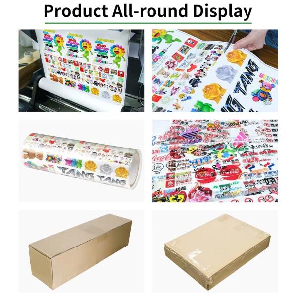 Flexible Transparent White UV Printing Film 30cm 60cm CMYK White Varnish