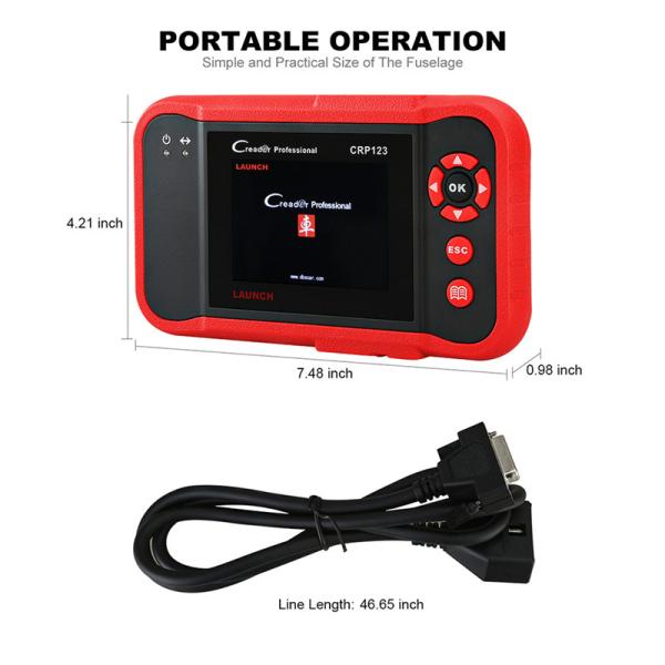 LAUNCH Creader CRP123 Engine/ABS/SRS/Transmission Automotive Code Reader diagnostic tool CRP 123 OBD2 EOBD Scanner