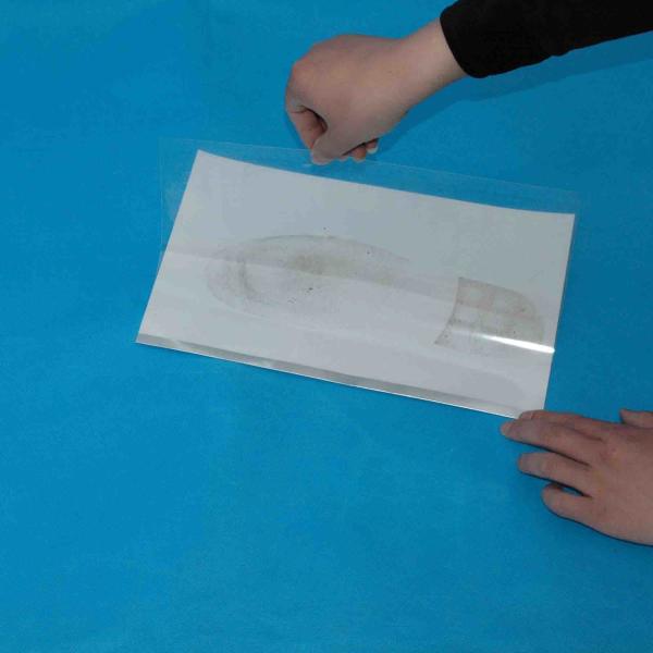 G043 White sticker footprint sample collecting sheet