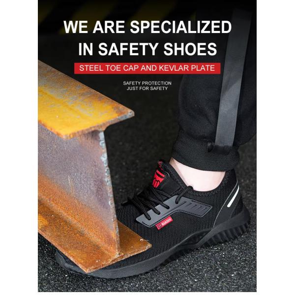 Zapatos de pie de acero para hombres, zapatos de seguridad de estilo deportivo para hombres