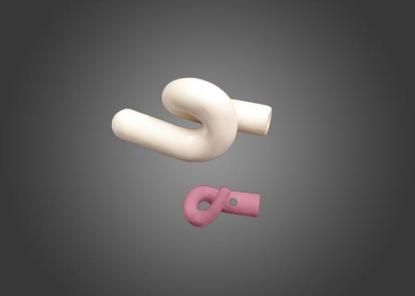 High Corrosion Resistant Al2O3 Ceramic Pig Tail Thread Guides for Textile Ceramic Industry