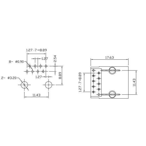 54602-908LF / 54602-9F08LF Unshielded Single Port RJ45 Modular Jack LPJE182NNL