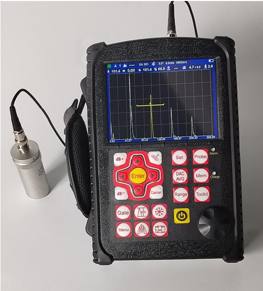 DAC y AVG para evaluar el eco, la curva puede ser modificada y compensada. Detector de rango 0-10000mm Detector de fallas ultrasónico