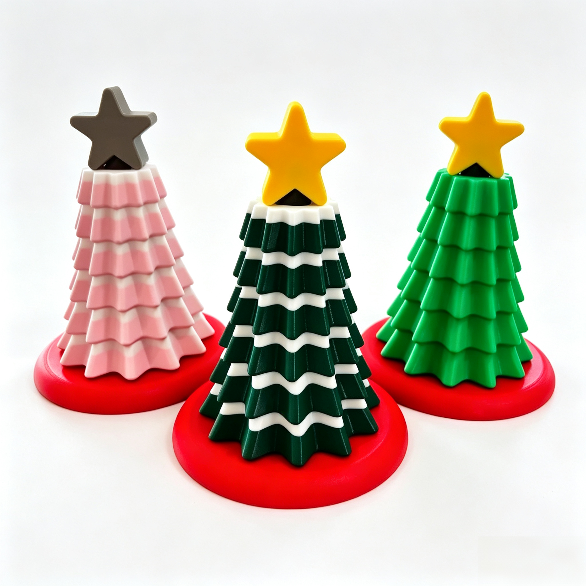 Spiral Twist 3d Print Christmas Decorations PETG Assembleable Christmas Tree Fidget Toy
