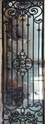 9 X 9MM Steel Bar Black Chrome Wrought  Cast Iron Glass Door 2.2M
