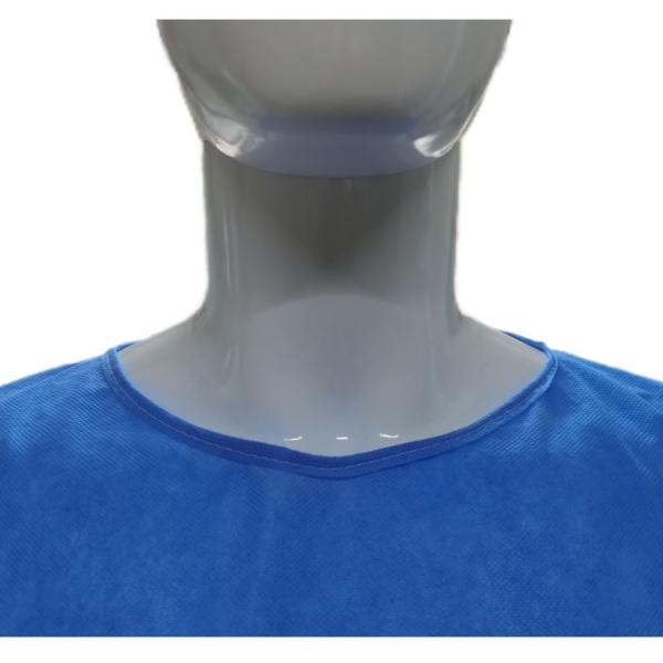 120*140 см Нетканое одноразовое изоляционное платье Трикотажные наручники Мягкие водонепроницаемые хирургические платья