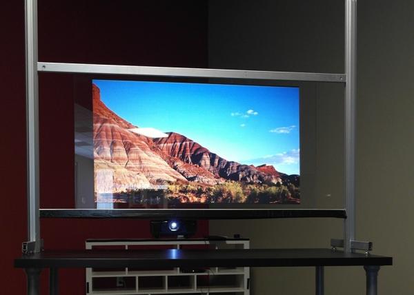 Filme de tela esparadrapo da projeção traseira, filme traseiro holográfico para a loja de janela medidor de Dispay 1,52 x 30