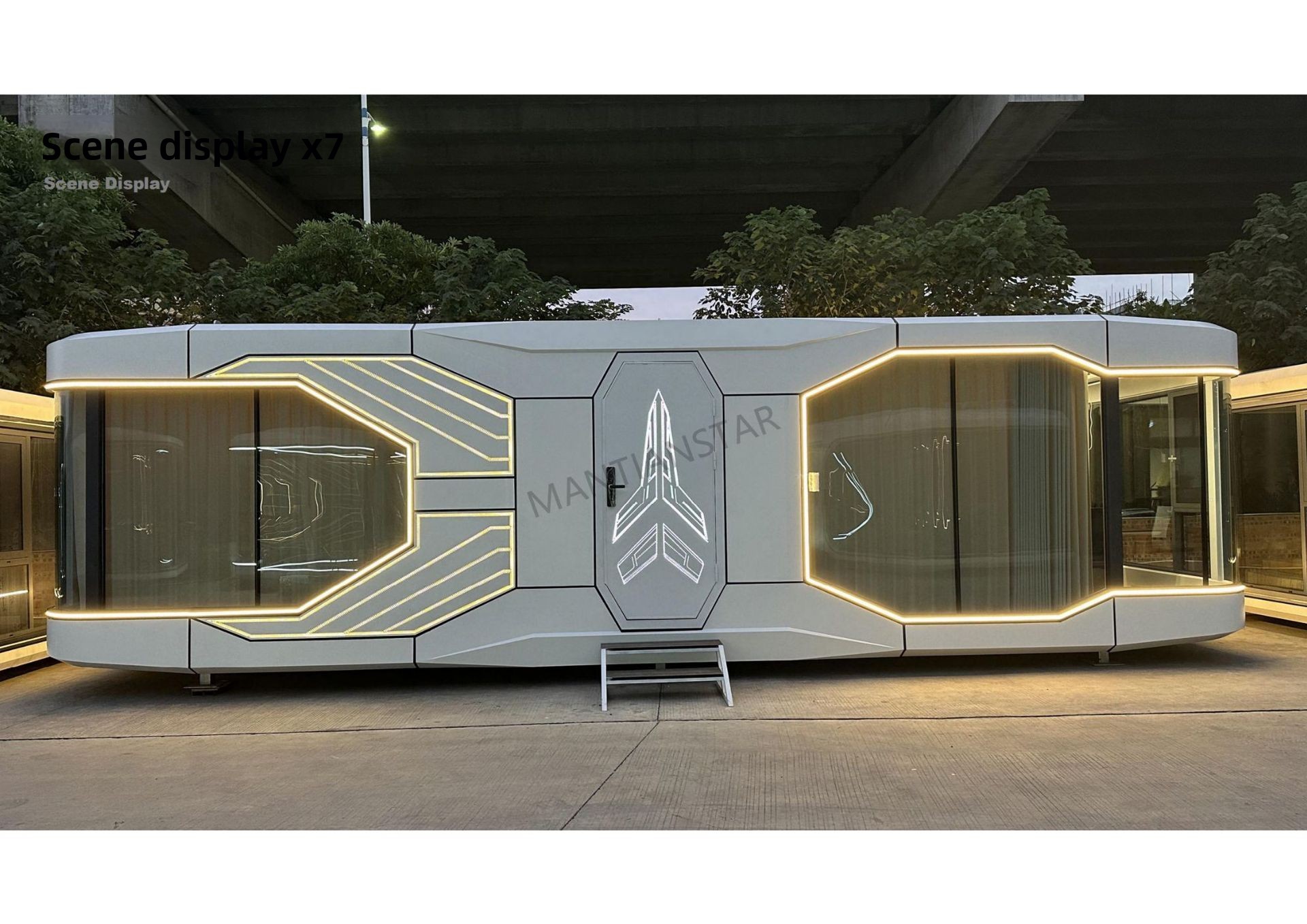 SAIJIA Prefab Modern Square Luxury Space Cabin Waterproof Steel Green House for Villa and Space Capsule Hotel Application