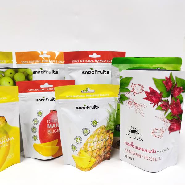 Custom Printed Ziplockstand Up Food Pouches Snack Packaging Bag