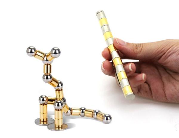 multifunction Magnets Stylus Stress Reducer Relief Toy creative fidge diy think in metal ball pen magnetic polar Pen kit