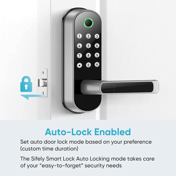 Glomarket Smart Home Security Digital Lock Tuya Wifi Keyless Fingerprint Biometric Intelligent Door Lock