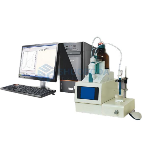 Resolution pH 0001pH BD 8J automatic potentiometric titrator equipped with electronic unit input current not exceeding 1 times 10 to the power of negative 12 amperes high precision