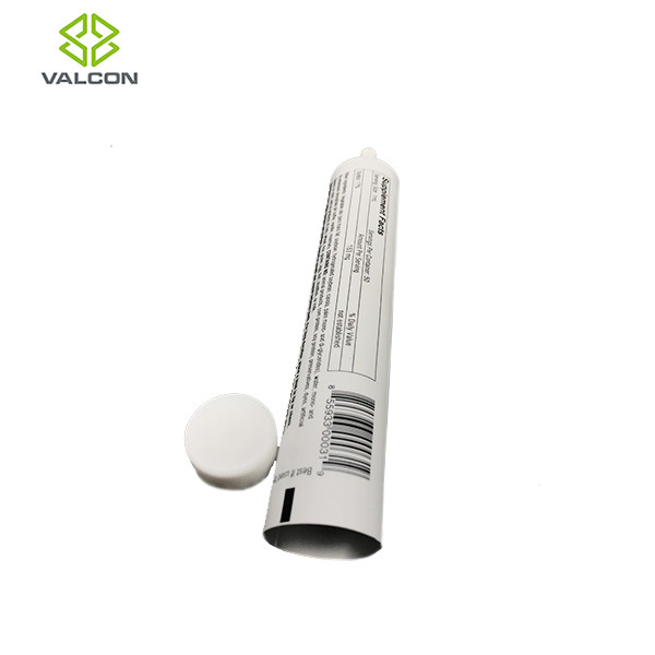 1.7 OZ Pharmaceutical Tube Packaging Needle Head White Screw Cap For Toothpaste