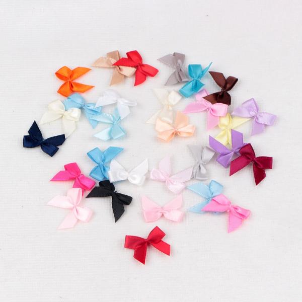 100% Polyester Small Mini Ribbon Bow for Customized Underwear Decoration Custom Sizes