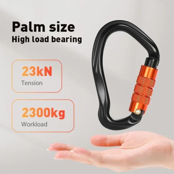 Customize Logo Climbing Aluminum Alloy Snap Hook Heavy Duty Aluminum Carabiner