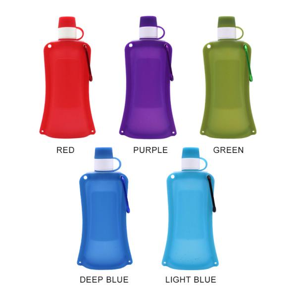 Anti Spill Silicone Expandable And Foldable Drinking Water Bottle