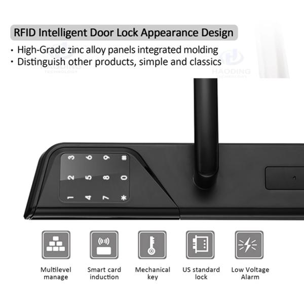 Отель RFID Smart Door Lock Биометрический алюминиевый сплав