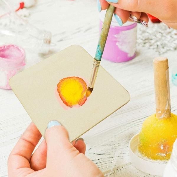 Thin Unfinished Wooden Squares for Wood Burning Painting Staining Engraving Laser Projects Wood Craft Supplies