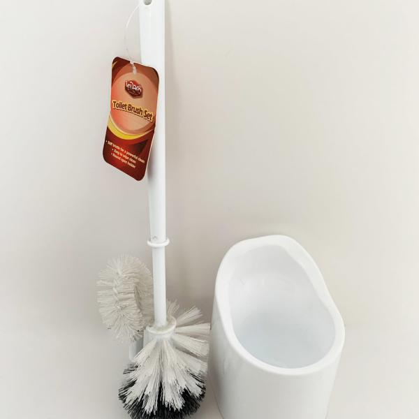 Anti Slip Base Hard Bristle Toilet Brush With Holder Good Grips Hideaway Compact Long Brush