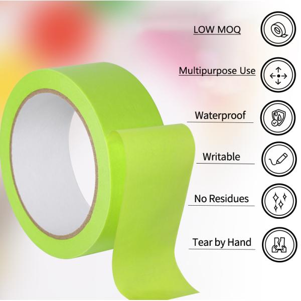 Smooth Surface Green Adhesive Masking Tape