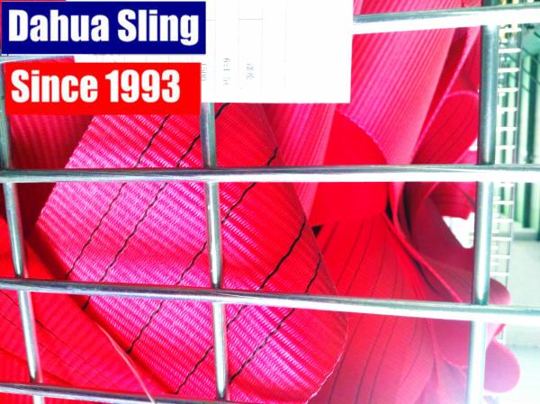150 MM 5 Ton Red Heavy Duty Polyester Webbing Roll TUV GS Certificate