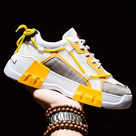 Maugely Canvas Leather Trendy Lace Up Casual Running Sneakers EU35-45