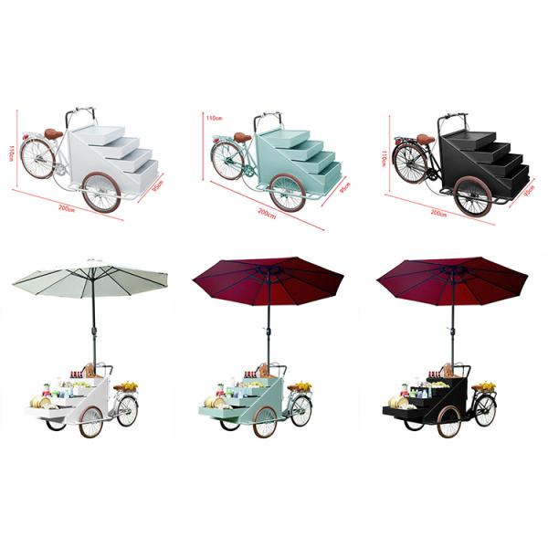 Leisure Fast Food Equipment Food Bike Vending Truck with Customization Acceptable 80kg