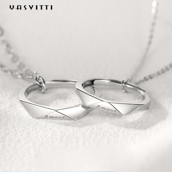 ожерелье нержавеющей стали ожерелья 0.14oz кольца любов 2mm 33ft твердое серебряное