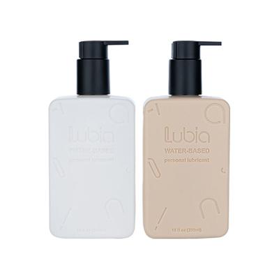 300ml Plastic Brown/White Rectangle Smooth With Black Pump For Shampoo Lotion Bottle