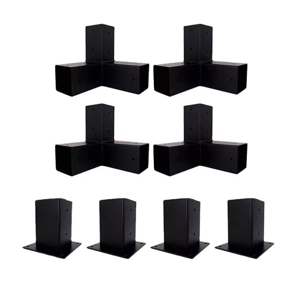 4x4 дюймовый трехсторонний угловой деревообрабатывающий пергольный комплект для 4x4 деревянных балки