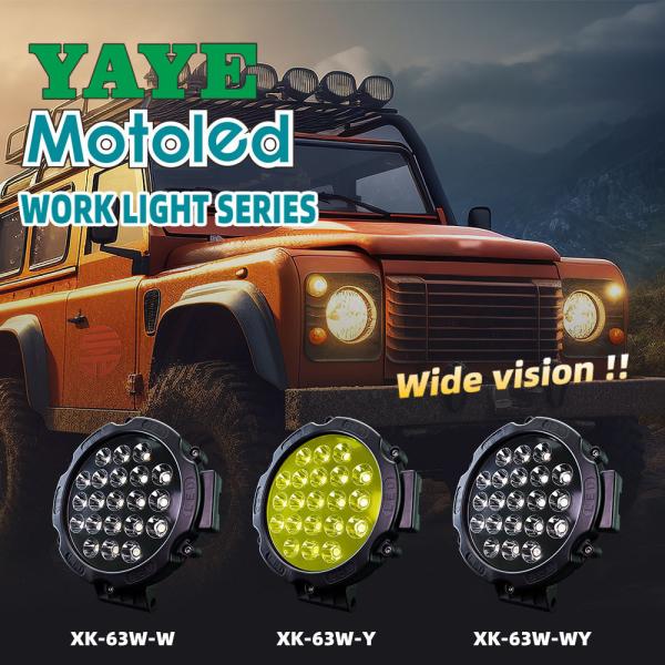 Lâmpada de trabalho de LED de carro universal de 13 polegadas 61W 6300LM AC DC 8-100V para caminhão UTV ATV Offroad