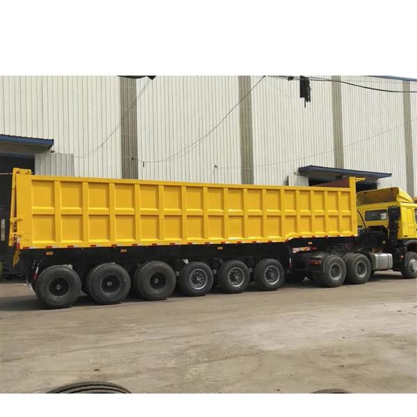 3-Axle JOST 2.0/3.5-Inch Kingpin 12R20 Tires (12R22.5 Can Be Customized)  Dump Semi Trailer