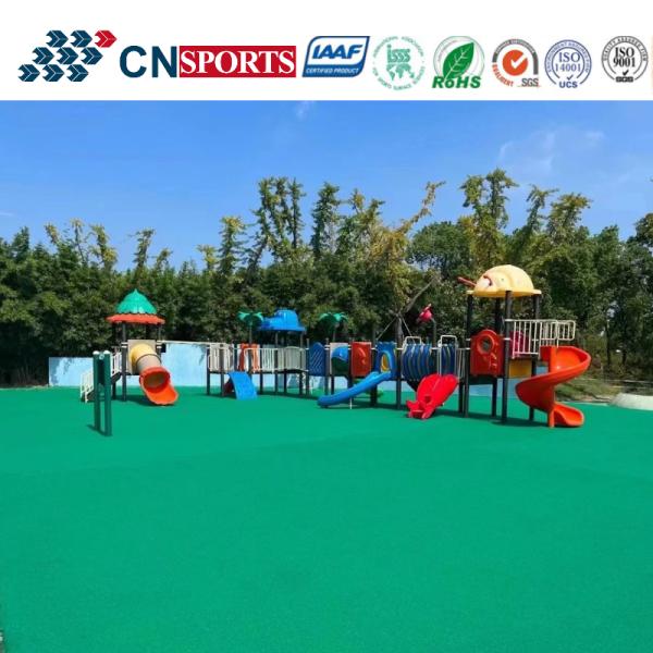 Water Permeable Green EPDM Rubber Flooring Non-Toxic Anti-UV With Good Service