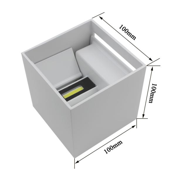 Indoor Wall Mounted LED Lamps 100*100*50mm 0.006KW AC 85-265V