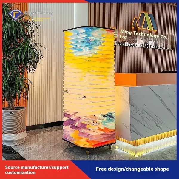 110V-240V LED Standing Origami Paper Lights Eco Friendly Warm White Lamp