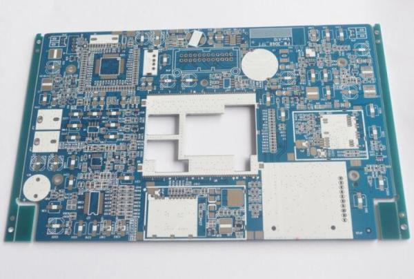 espessura HASL de 1.6mm SE placa de circuito impresso eletrônica azul de superfície de Soldmask