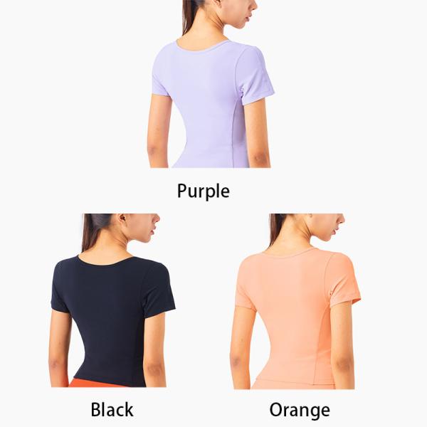 Светлое Nuls сексуальное v - женщин йоги футболки шеи верхние части короткого рукава идущих атлетические