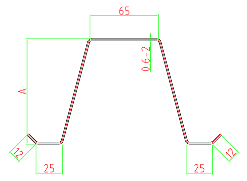 High Speed Hat Omega Purlin Angle Roll Forming Machine 10.6-2.0mm By Chain