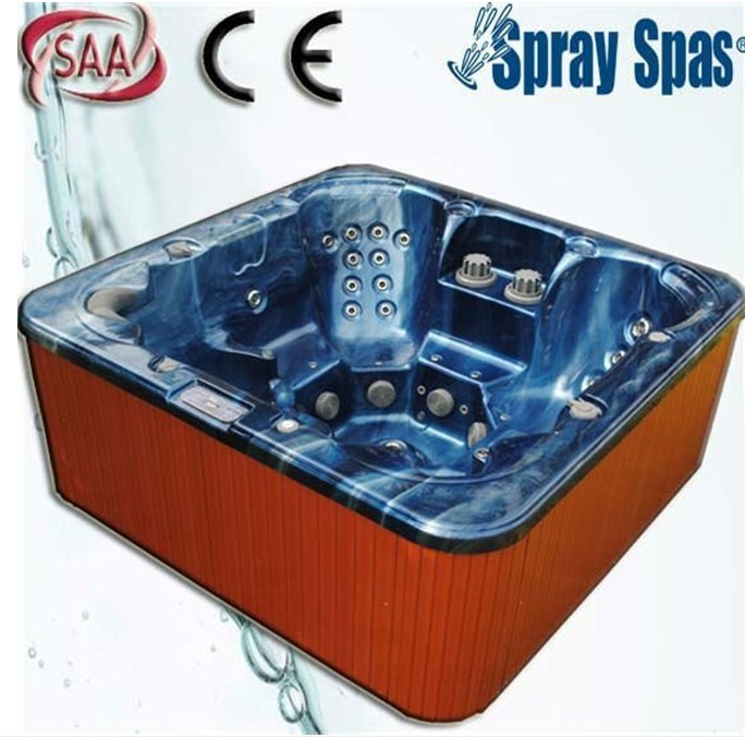 Portable Acrylic Massage Outdoor Bathtubs with 1 Cooling Seat, 1220 Liters Water Capacity